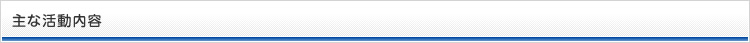 主な活動内容
